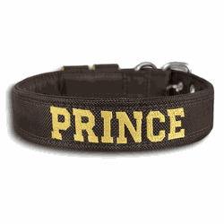 COLEIRA BABY PERSONALIZADA 3cm marrom com nome em ... - PETSPACE