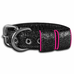 COLEIRA BABY 3cm glitter preta - 714 - PETSPACE