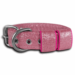 COLEIRA BABY 3cm glitter rosa - 715 - PETSPACE
