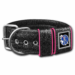 COLEIRA LISA 5cm glitter preta - 1137 - PETSPACE