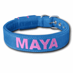 COLEIRA BABY PERSONALIZADA 3cm azul bebê com nome ... - PETSPACE