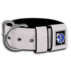 COLEIRA SUPERCONFORT 5cm branco com preto - 803 - PETSPACE