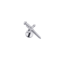 labret adaga ardonoada em zirconia - PB-W4252 - Pierce Boutique