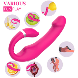 VIBRADOR FLEXIVEL COM MOVIMENTO DEDINHO VERMELHO - Pimenta Angelical 