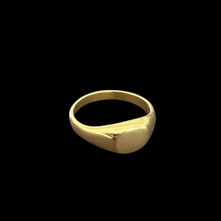 Anel Redondo Placa Lisa - Banhado a Ouro 18K - AN... - P.O Joias