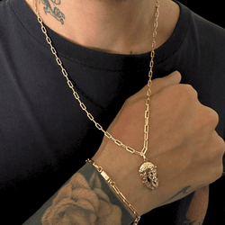 Kit Corrente Cartier e Pulseira- Gaveta - Banhado ... - P.O Joias