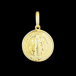 Medalha de São Bento (2,5mm) - Banhado a Ouro 18K ... - P.O Joias