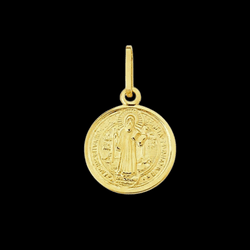 Medalha de São Bento(2mm) - Banhado a Ouro 18K - ... - P.O Joias