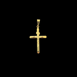 Pingente Cruz de Cristo Detalhado - - Banhado A Ou... - P.O Joias