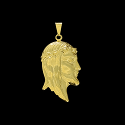 Pingente Rosto de Cristo - Banhado A Ouro 18k - P... - P.O Joias