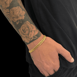Pulseira Lacraia (7mm) - 19 cm ou 21cm - Banhado a... - P.O Joias
