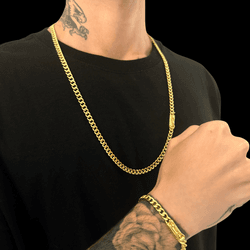 Kit Corrente Lacraia e Pulseira - KCPL2023 - P.O Joias