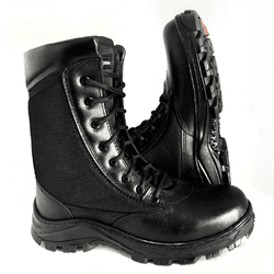 COTURNO TÁTICO MILITAR TEK EM COURO PRETO LANÇAMEN... - PONTO TÁTICO