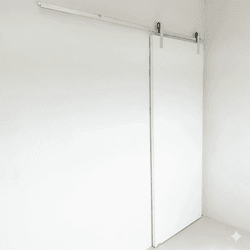 Kit Porta Primer Branca de Correr Lisa com Trilho ... - Porta & Piso