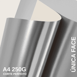 Papel Lamicote Uma Face Prata - QPAPEIS LTDA