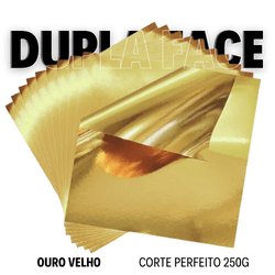 Papel Lamicote Dupla Face Ouro Velho 250 - QPAPEIS