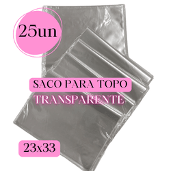 Saco Topo de Bolo Transparente 25un - QPAPEIS