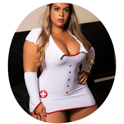 Fantasia Vestido Enfermeira Sensual - Plus Size - QV STORE