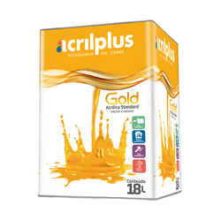 TINTA GOLD STANDARD FOSCO 18 LTS ACRILPLUS - DIVER... - Rabelo Materiais Para Construção