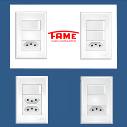 INTERRUPTORES COM TOMADA FAME LINHA EVIDENCE – VÁR... - Rabelo Materiais Para Construção