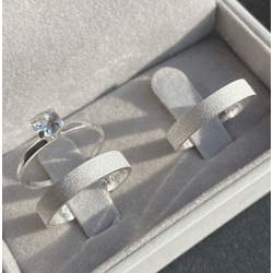 Par De Alianças Em Prata 950 + Anel Solitário - REINOAUI