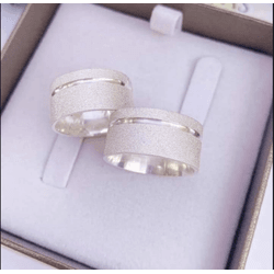 Par De Alianças Em Prata 950 - REINOAUI