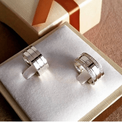 Par De Alianças Em Prata 950 - REINOAUI