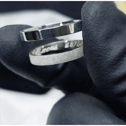 Par De Alianças Em Prata 950 - REINOAUI