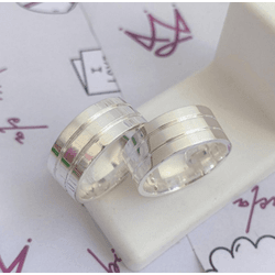 Par De Alianças Em Prata 950 - REINOAUI