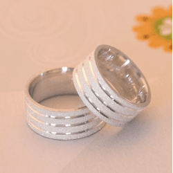 Par De Alianças Em Prata 950 - REINOAUI