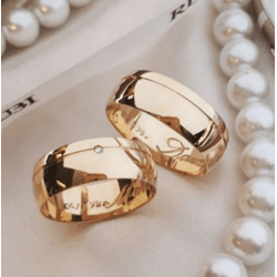 Par de Alianças em ouro 18K - REINOAUI