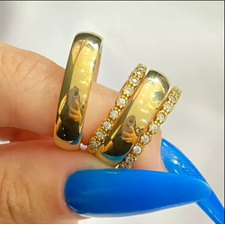 Par de Alianças em ouro 18K - REINOAUI