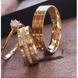 Par de Alianças em ouro 18K - REINOAUI
