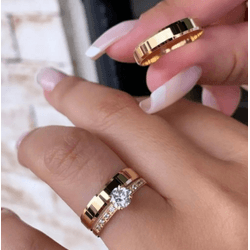 Par de Alianças em ouro 18K - REINOAUI