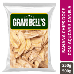 Banana Chips Doce com Açúcar e Canela Artesanal GR... - ALX MARKET