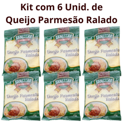 Kit com 6 Unidades de Queijo Parmesão Ralado 40g C... - ALX MARKET