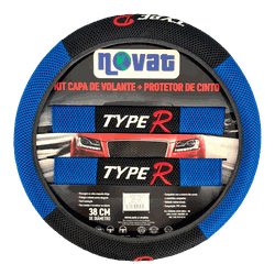 Kit Capa de Volante + Protetor de Cinto Typer - Az... - RESSINGUER