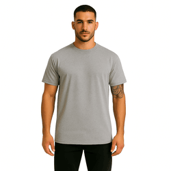 Camiseta Tradicional Cinza Mescla - CAMISETA TRAD... - RIBEIRO STORE
