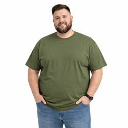 Camiseta Plus Size Verde Militar - CAMISETA PLUS V... - RIBEIRO STORE