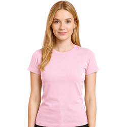 Camiseta Baby Look Rosa Bebe - BABY LOOK ROSA BEBE - RIBEIRO STORE