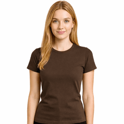 Camiseta Baby Look Marrom - BABY LOOK MARROM - RIBEIRO STORE