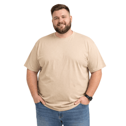 Camiseta Plus Size Bege - CAMISETA PLUS BEGE - RIBEIRO STORE