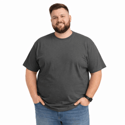 Camiseta Plus Size Cinza Chumbo - CAMISETA PLUS CI... - RIBEIRO STORE