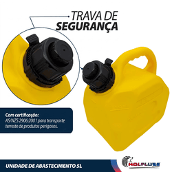 Galão de Abastecimento Manual Para Transferência de Combustível 5L (2081W) - Lupus