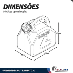 Galão de Abastecimento Manual Para Transferência de Combustível 5L (2081W) - Lupus