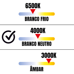 Arandela Preta Para Parede Externa/Interna LED 6W - 4000k / Bivolt (520,0031) - Noll LED
