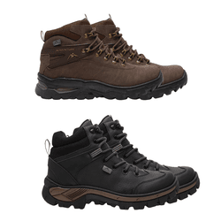 Combo 2 Pares Bota Adventure Masculina Marrom e Pr...
