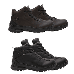 Combo 2 Bota Adventure Masculina Preta e Café