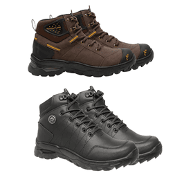 Combo 2 Pares Bota Adventure Masculina Preta e Cho...