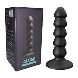 Plug Anal de silicone - ALGER - S-Hande Preto - SEGREDO SEX SHOP